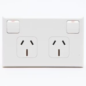 Double Outlet 15A H White -PDL