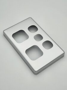 NPE Double Power Point Extra Switch Aluminium Cover