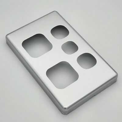 NPE Double Power Point Extra Switch Aluminium Cover