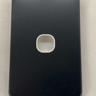 IGOTO 1-Gang Aluminum Plate with Frame — Black (CS201-B)