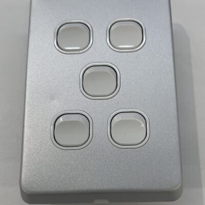 5 Gang Switch 10A 2w Alu
