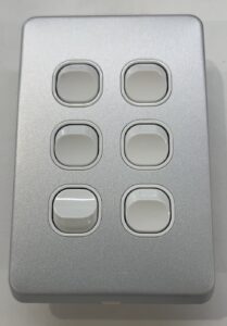 6 Gang Switch 10A 2w Alu
