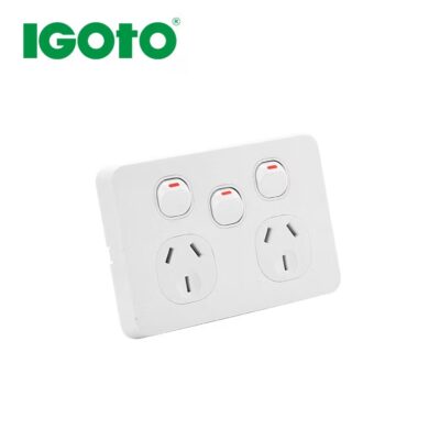 Double PowerPoint H With Extra Switch 10A