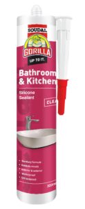 Gorilla Bathroom & Kitchen Silicone Sealant 300ml – White